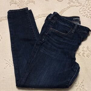 American Eagle Outfitters Indigo Jeans High Rise Jegging Super Stretch